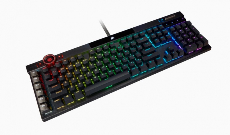 Corsair CH-912A01A-NA, K100 RGB Optical-Mechanical Gaming Keyboard, RGB, Corsair OPX, Wired: 2 xUSB 3.0, 3.1 Type-A, Black, 1 Year Warranty - Image 15