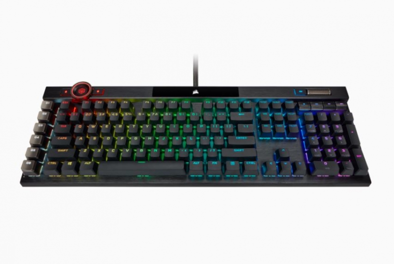 Corsair CH-912A01A-NA, K100 RGB Optical-Mechanical Gaming Keyboard, RGB, Corsair OPX, Wired: 2 xUSB 3.0, 3.1 Type-A, Black, 1 Year Warranty - Image 13