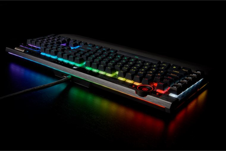 Corsair CH-912A01A-NA, K100 RGB Optical-Mechanical Gaming Keyboard, RGB, Corsair OPX, Wired: 2 xUSB 3.0, 3.1 Type-A, Black, 1 Year Warranty - Image 21