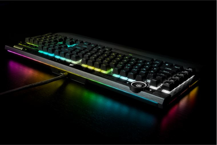 Corsair CH-912A01A-NA, K100 RGB Optical-Mechanical Gaming Keyboard, RGB, Corsair OPX, Wired: 2 xUSB 3.0, 3.1 Type-A, Black, 1 Year Warranty - Image 27