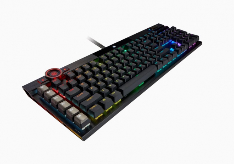 Corsair CH-912A01A-NA, K100 RGB Optical-Mechanical Gaming Keyboard, RGB, Corsair OPX, Wired: 2 xUSB 3.0, 3.1 Type-A, Black, 1 Year Warranty - Image 14