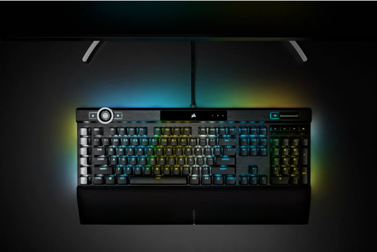 Corsair CH-912A01A-NA, K100 RGB Optical-Mechanical Gaming Keyboard, RGB, Corsair OPX, Wired: 2 xUSB 3.0, 3.1 Type-A, Black, 1 Year Warranty - Image 28