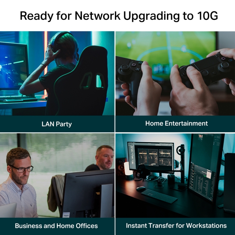 TP-Link TL-SX105, 10G Desktop Switch, 5 Ports, Switching Capacity: 100 Gbps, 5 Year Warranty
- Image 6