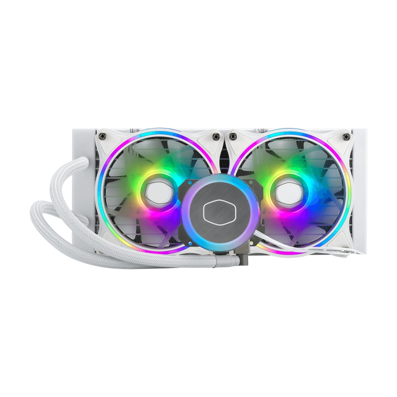Cooler Master MLX-D24M-A18PW-R1, MasterLiquid ML240 Illusion White Edition, Size: 2x120mm, Socket: Intel LGA 1700/1200/2066/2011-v3/2011/1151/1150/1155/1156, AMD AM4/AM3+/AM3/AM2+/AM2/FM2+/FM2/FM1, RGB, 3 Year Warranty - Image 2
