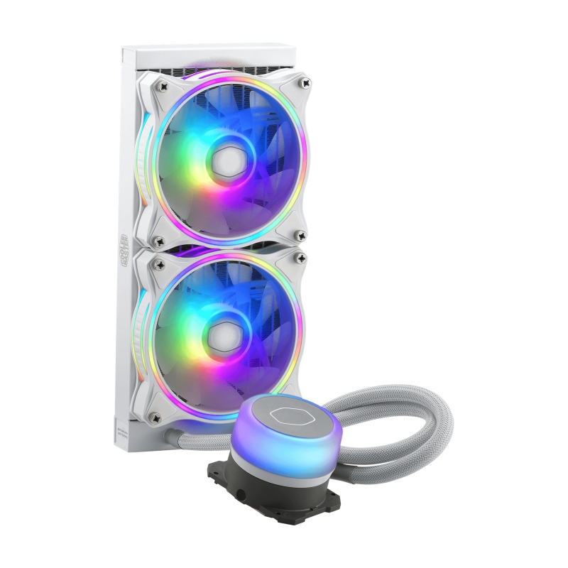 Cooler Master MLX-D24M-A18PW-R1, MasterLiquid ML240 Illusion White Edition, Size: 2x120mm, Socket: Intel LGA 1700/1200/2066/2011-v3/2011/1151/1150/1155/1156, AMD AM4/AM3+/AM3/AM2+/AM2/FM2+/FM2/FM1, RGB, 3 Year Warranty - Image 4