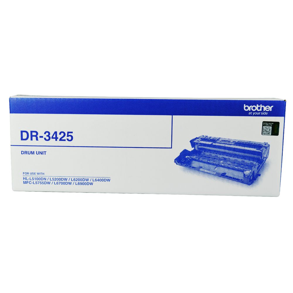Brother DR-3425, Drum Unit, UP TO 30,000(1pg/job),50,000(3pgs/job) - To Suit With HL-L5100DN/L5200DW/L6200DW/L6400DW & MFC-L5755DW/L6700DW/L6900DW, 1 Year