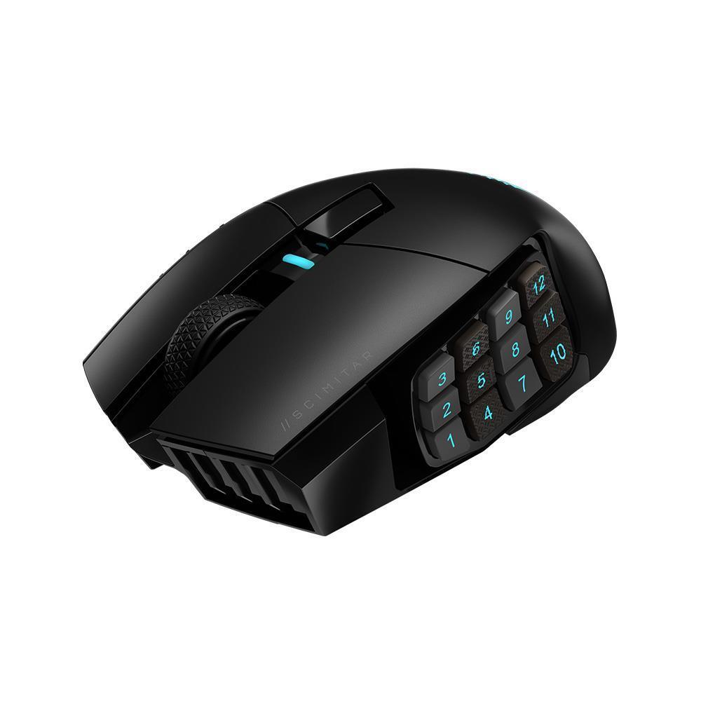 Corsair CH-9314311-AP, Scimitar ELite RGB MMO Wireless Gaming Mouse, Bluetooth, 16 Buttons, USB-A, Black, 2 Year Warranty - Image 4