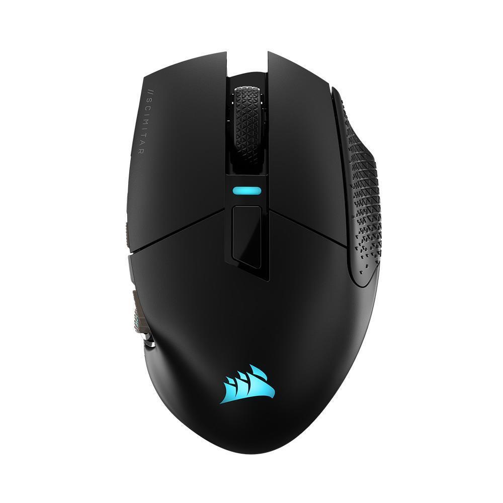 Corsair CH-9314311-AP, Scimitar ELite RGB MMO Wireless Gaming Mouse, Bluetooth, 16 Buttons, USB-A, Black, 2 Year Warranty