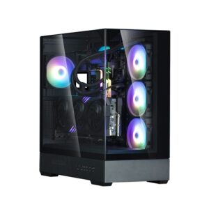 Zalman P40 Prism PLUS BLACK, ATX, Mid Tower, Drive Bays: 4 x Combo(2.5” or 3.5”) (Max. 5 x 2.5" or 4 x 3.5" ), Expansion Slot: 7, Fan: 120mm, Motherboard Support: ATX / mATX / Mini-ITX, 1 Year Warranty