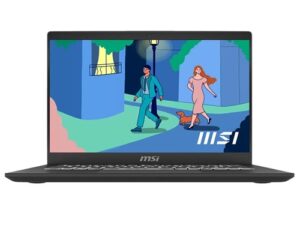 MSI Modern 14 C7M-288AU, 14" FHD Screen, AMD Ryzen 5-7430U, 8GB DDR4 RAM, 512GB NVMe SSD, Wireless AX+Bluetooth, Windows 11 Home, Classic Black, 1 Year Warranty