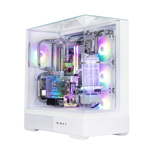 Zalman P40 PRISM PLUS WHITE, ATX, Mid Tower, Drive Bays: 4 x Combo(2.5” or 3.5”) (Max. 5 x 2.5" or 4 x 3.5" ), Expansion Slot: 7, Fan: 120mm, Motherboard Support: ATX / mATX / Mini-ITX, 1 Year Warranty