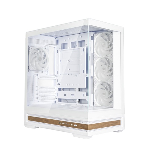 Zalman P40 NAMU WHITE, ATX, Mid Tower, Tempered Glass, Drive Bays: 2 x Combo(2.5” or 3.5”) (Max. 3x 2.5” or 2 x 3.5”), Expansion Slot: 7, Fan: 120mm, Motherboard Support: ATX / mATX / Mini-ITX, 1 Year Warranty - Image 4