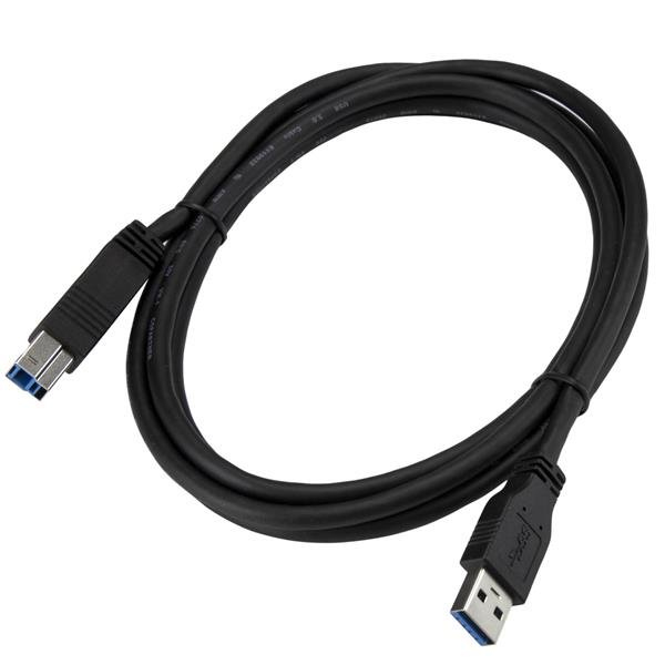 StarTech USB3CAB2M, 2m (6 ft) Certified SuperSpeed USB 3.0 (5Gbps) A to B Cable - M/M - Image 4