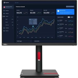 Lenovo 63B0MAR6AU, ThinkVision T22i-30, 21.5" IPS WLED Screen, 1920x1080, 16:9, 4ms, 1xHDMI, 1xDP, 1xVGA, USB, VESA, Adjustable Height, Tilt, Swivel, Pivot, 3 Year Warranty