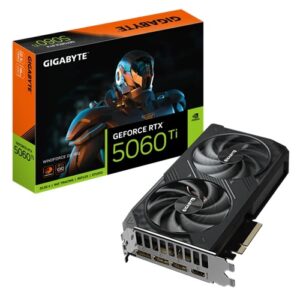 Gigabyte GV-N506TWF2OC-16GD , Nvidia GeForce RTX 5060 Ti WINDFORCE OC, 16GB GDDR7, Core Clock: 2587MHz, Cuda Core: TBD, 1xHDMI, 3xDP, PSU: 650W, PCIe5.0, 3 Year Warranty