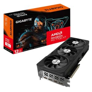 Gigabyte GV-R77XTGAMING OC-12GD, AMD Radeon RX 7700 XT, 12GB GDDR6, Cuda Core: 3456, 2xHDMI, 2xDP, PSU: 700W, PCIe4.0, RGB, 3 Year Warranty