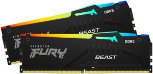 Kingston KF560C36BBE2AK2-64, FURY Beast, DDR5, 64GB (2x32GB), 6000MHz, CL36, 1.35V, Non-ECC, Limited Lifetime Warranty