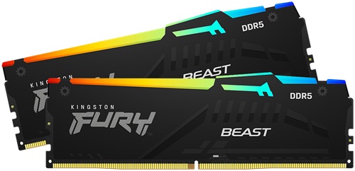 Kingston KF560C36BBE2AK2-64, FURY Beast, DDR5, 64GB (2x32GB), 6000MHz, CL36, 1.35V, Non-ECC, Limited Lifetime Warranty