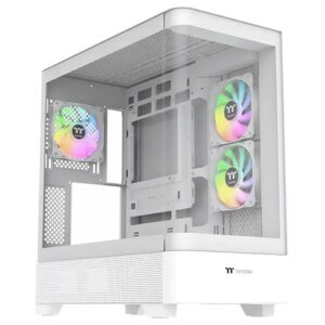 Thermaltake CA-11G-00M6WN-00, View 290 Curve TG ARGB Snow, Mid Tower, ATX, Curve TG Front Panel, Tempered Glass, Drive Bays: 2 x 3.5”or 2 x 2.5”, Expansion Slot: 7, Fan: 120mm, Motherboard Support: Mini ITX, Micro ATX, ATX, 3 Year Warranty