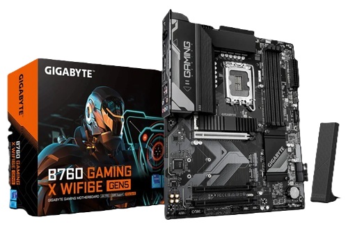 Gigabyte B760 GAMING X WIFI6E GEN5, ATX, Intel LGA 1700, 4xDDR5, 3xM.2, 4xSATA 6Gb/s, RAID, 3xPCI-E, 1xHDMI, 1xDP, GbE LAN, Wireless AX+Bluetooth, 1x USB-C, 5x USB 2.0, 2x USB 3.2, 3 Year Warranty