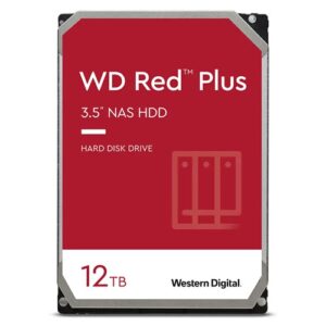 Western Digital WD120EFGX, WD Red Plus NAS HDD, 12TB, 3.5", SATA3, 7200RPM, 180TBW, 256MB Cache, MTBF; 1,000,000 Hours, 8 Bays NASware 3.0 CMR Tech, 3 Year Warranty (replacment of WD120EFBX)