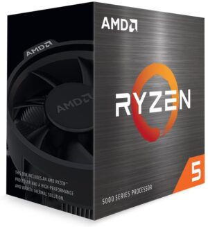 AMD 100-100000457BOX, Ryzen 5-5500, AM4 Socket, 6 Cores, 12 Threads, Base: 3.6GHz, Turbo: 4.2GHz, 16MB Cache, TDP: 65W, 3 Year Warranty