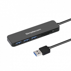 Simplecom CH365, 3x USB3.0 HUB with SD MicroSD Card Reader, Cable Length: 25cm, 1 Year Warranty