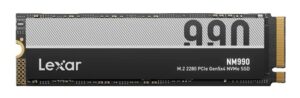 Lexar LNM990X004T-RNNNG-P, NM990, 4TB M.2 2280 PCIe Gen 5x4 NVMe SSD, 3000TBW, Read Speed: 14000MB/s, Write Speed: 11000MB/s, MTBF: 1,500,000 Hours, 5 Year Warranty