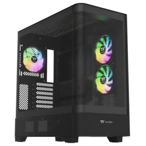 Thermaltake CA-11G-00M1WN-00, View 290 Curve TG ARGB, Mid Tower, ATX, Curve TG Front Panel, Tempered Glass, Drive Bays: 2 x 3.5”or 2 x 2.5”, Expansion Slot: 7, Fan: 120mm, Motherboard Support: Mini ITX, Micro ATX, ATX, 3 Year Warranty