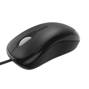 Incase P58-00065, Microsoft Mouse USB, PS/2, Optical, 3 Programmable Button, Cable, 800 Dpi, Scroll Wheel, Symmetrical, Black, 1 Year Warranty