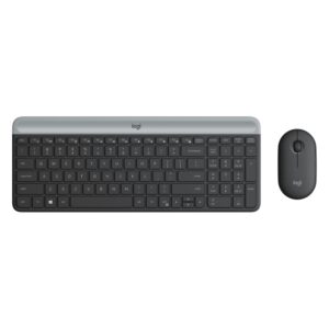 Logitech 920-009182, MK470 Slim Wireless Keyboard and Mouse Combo, Black, 1 Year