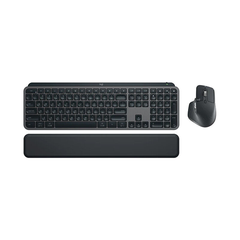 Logitech 920-010937, MX Keyboard and Mouse Combo, 108Keys, Wireless+Bluetooth, USB, Black, 2 Year Warranty