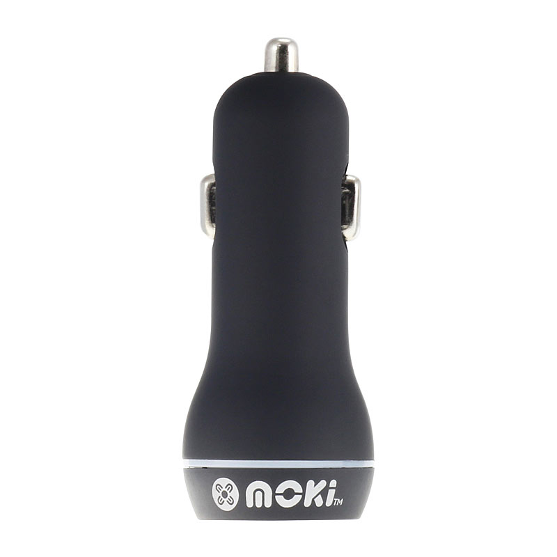 Moki Dual USB Car Charger Blk - Image 2