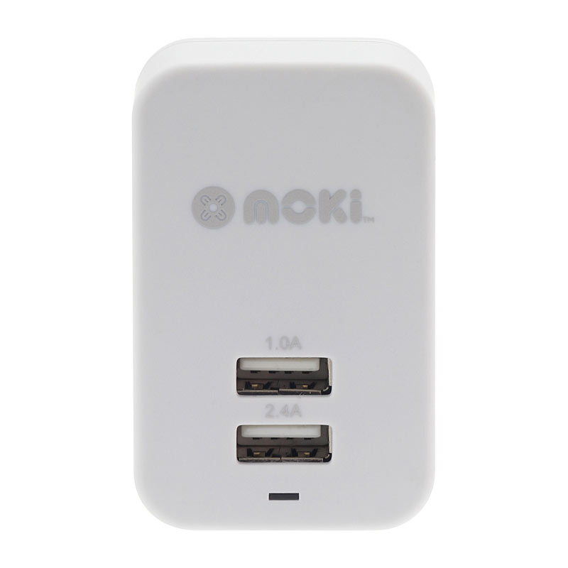 Moki Dual USB Wall Charger Wh - Image 2
