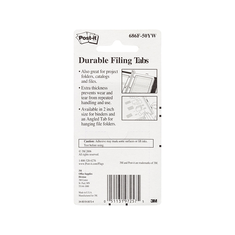 P-I Tab686F-50YW Ylw Pk50 Box6 - Image 2