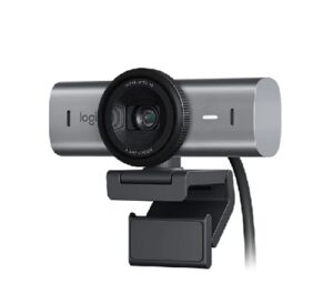 Logitech 960-001548, MX Brio Webcam, 8.5MP, 4K, Built-in-Mic, Noise Reducing, USB-C, Graphite, 1 Year Warranty