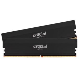 *Limits Apply, contact your AM* Crucial CP2K16G60C36U5B, Pro 32GB (2x16GB) DDR5 UDIMM 6000MHz CL36 Black Heat Spreaders Overclocking Support Intel XMP AMD Ryzen Desktop PC Gaming Memory