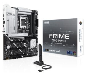 Asus PRIME Z890-P WIFI-CSM, ATX, Intel LGA 1851, 4xDDR5, 4xM.2, 4xSATA 6Gb/s, RAID, 1xHDMI, 1xDP, 1xTB (USB-C), 4xPCIe, GbE LAN, Wi-Fi 7+Bluetooth, 1xUSB-C, 3xUSB-A, 4xUSB2.0, 3 Year Warranty