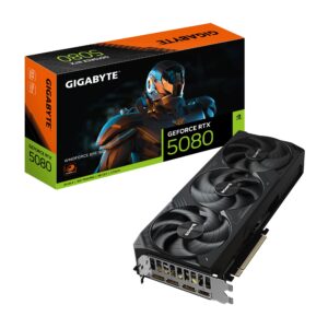 *Limit Apply Pls. Contact Your AM*  Gigabyte GV-N5080WF3-16GD, Nvidia GeForce RTX 5080 WINDFORCE SFF, 16GB GDDR7, Core Clock: 2617MHz, Cuda Core: 10752. 1xHDMI, 3xDP, PSU: 850W, PCIe5.0, 3 Year Warranty