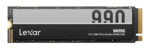 "Limits Apply, contact your AM" Lexar LNM990X002T-RNNNG, NM990, M.2 2280 PCIe5.0 NVMe SSD, 2TB ,1500TBW, Read Speed: 14000MB/s, Write Speed: 10000MB/s, MTBF: 1,500,000 Hours, 5 Year Warranty