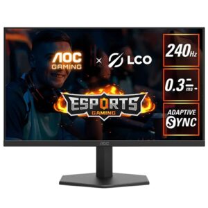 AOC 27G11ZE2-P, Budget Gaming 27" FHD IPS Monitor, 1920x1080, 16:9, 0.3ms, 240Hz, Adaptive Sync, 1x HDMI, 1xDP, VESA, Tilt, 3 Year Warranty