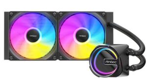 Antec Skeleton 240 ARGB, All-in-One Liquid Cooler, 240mm, PWM ARGB fans, 2000RPM, AirFlow: 72.29CFM, Noise Level: ≤32dBA, Compatible: Intel 115X, 1200, 1700, 1851, 20XX, AMD AM3, AM4, AM5, 3 Year Warranty