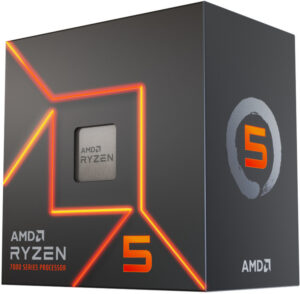 AMD 100-100001015BOX, Ryzen 5-7600, AM5 Socket, 6 Cores, 12 Threads, Base: 3.8GHz, Turbo: 5.1GHz, 32MB Cache, TDP: 65W, 3 Year Warranty
