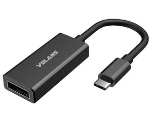Volans UCDP-S, Aluminium USB-C to DisplayPort Adapter, Black, 1 Year Warranty