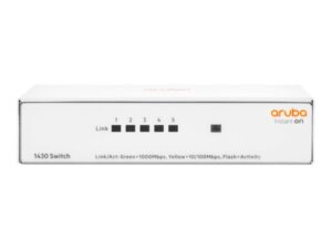Aruba R8R44A, Instant On 1430 Unmanaged Switch, 5x Gigabit RJ45 Ports, Limited Lifetime Warranty