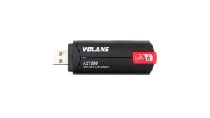 Volans VL-UX1800, AX1800 Wireless AX USB Adapter, Dual-Band, USB3.2, 2xExternal Antennas, 1 Year Warranty
