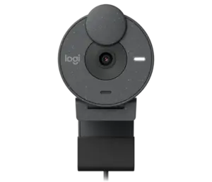 Logitech 960-001437, BRIO 300 Webcam, 2MP, Fixed Focus, Built-in-Mic, Noise Reducing, USB, Graphite, 1 Year Warranty