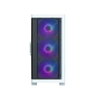 Zalman M4 WHITE, Mini Tower, Tempered Glass, Drive Bays: 1x3.5"/2.5", 1x3.5", 2x2.5", Expansion Slot: 4, Motherboard Support: mATX/Mini-ITX, Pre-Installed Fan: 4x120mm ARGB, White, 1 Year Warranty
