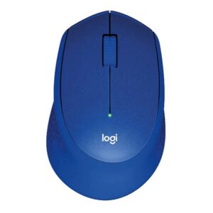 Logitech 910-004915, M331 Silent Plus Wireless Optical Mouse, USB, 1000 dpi, Blue, 1 Year Warranty