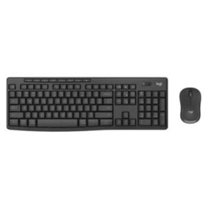 Logitech 920-012083, MK370 Keyboard and Mouse Combo, 112Keys, Wireless+Bluetooth, USB-A, Graphite, 2 Year Warranty
